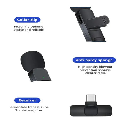 2.4G Wireless Lavalier Mic for iPhone & Android (4 different types available)