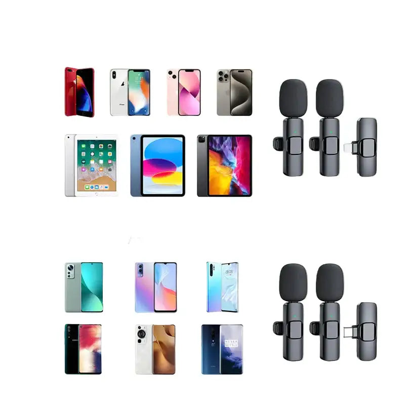 2.4G Wireless Lavalier Mic for iPhone & Android (4 different types available)