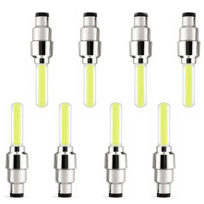 2-8PCS Waterproof LED Bicycle Spoke & Valve Cap Lights