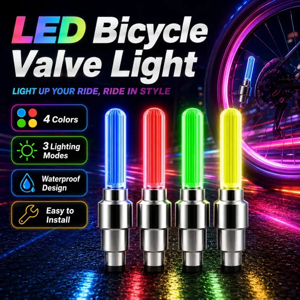 2-8PCS Waterproof LED Bicycle Spoke & Valve Cap Lights