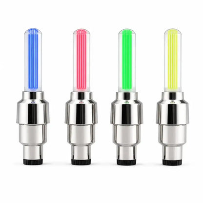2-8PCS Waterproof LED Bicycle Spoke & Valve Cap Lights