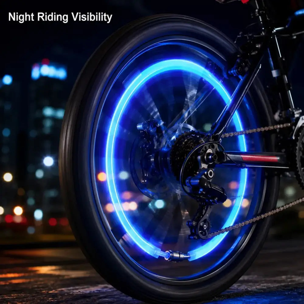 2-8PCS Waterproof LED Bicycle Spoke & Valve Cap Lights