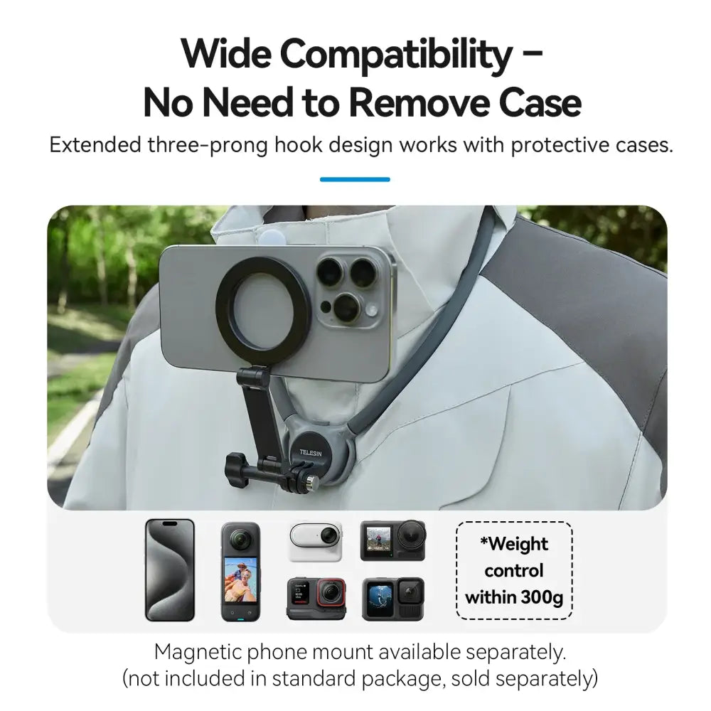 2-in-1 Action Camera Neck Mount