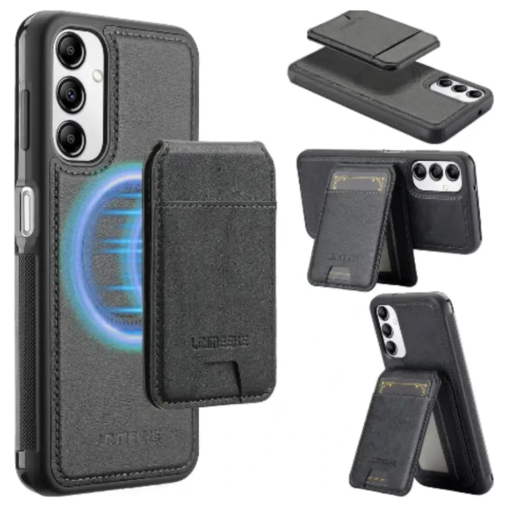 2-in-1 Leather Case for Samsung Series (Black)