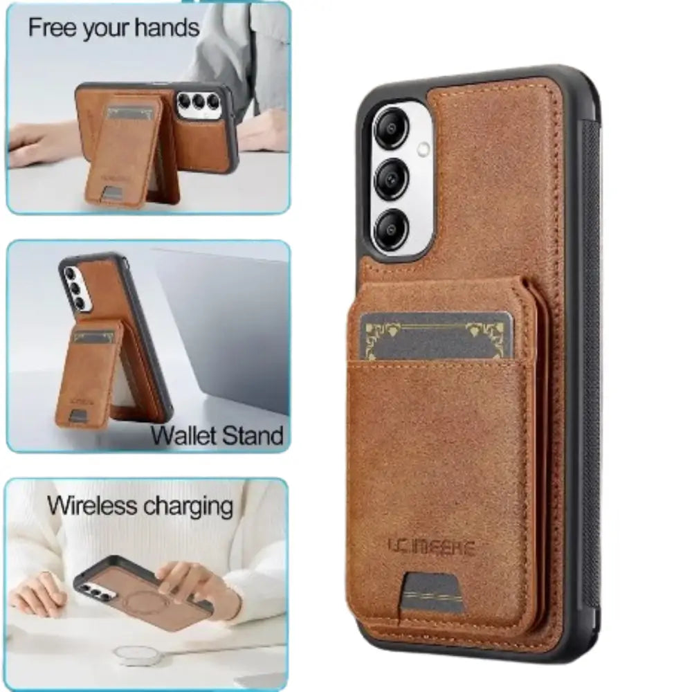 2-in-1 Leather Case for Samsung Series (Brown)