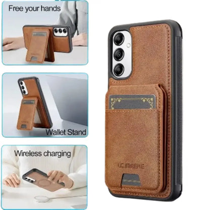 2-in-1 Leather Case for Samsung Series (Brown)