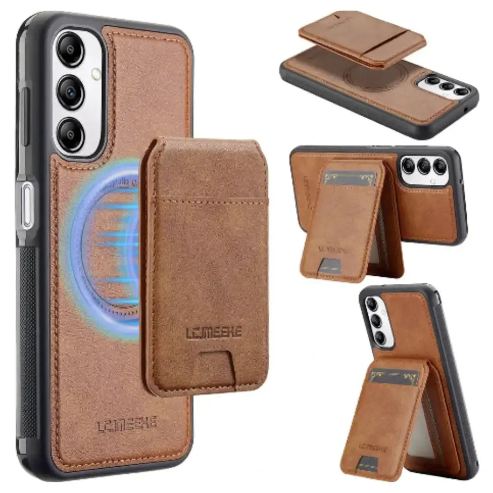 2-in-1 Leather Case for Samsung Series (Brown)