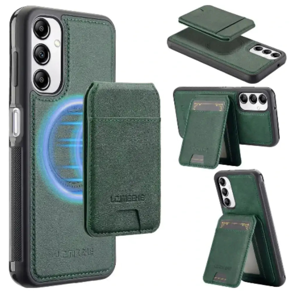 2-in-1 Leather Case for Samsung (Green)
