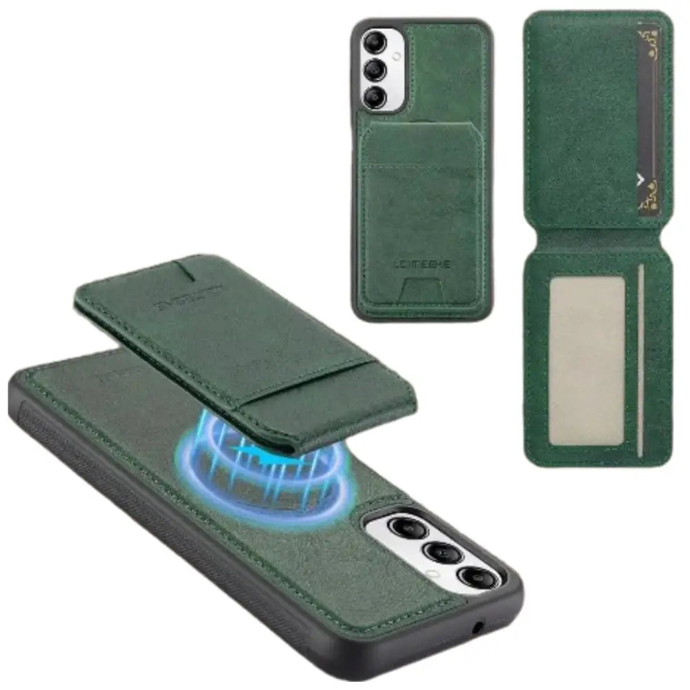 2-in-1 Leather Case for Samsung (Green)