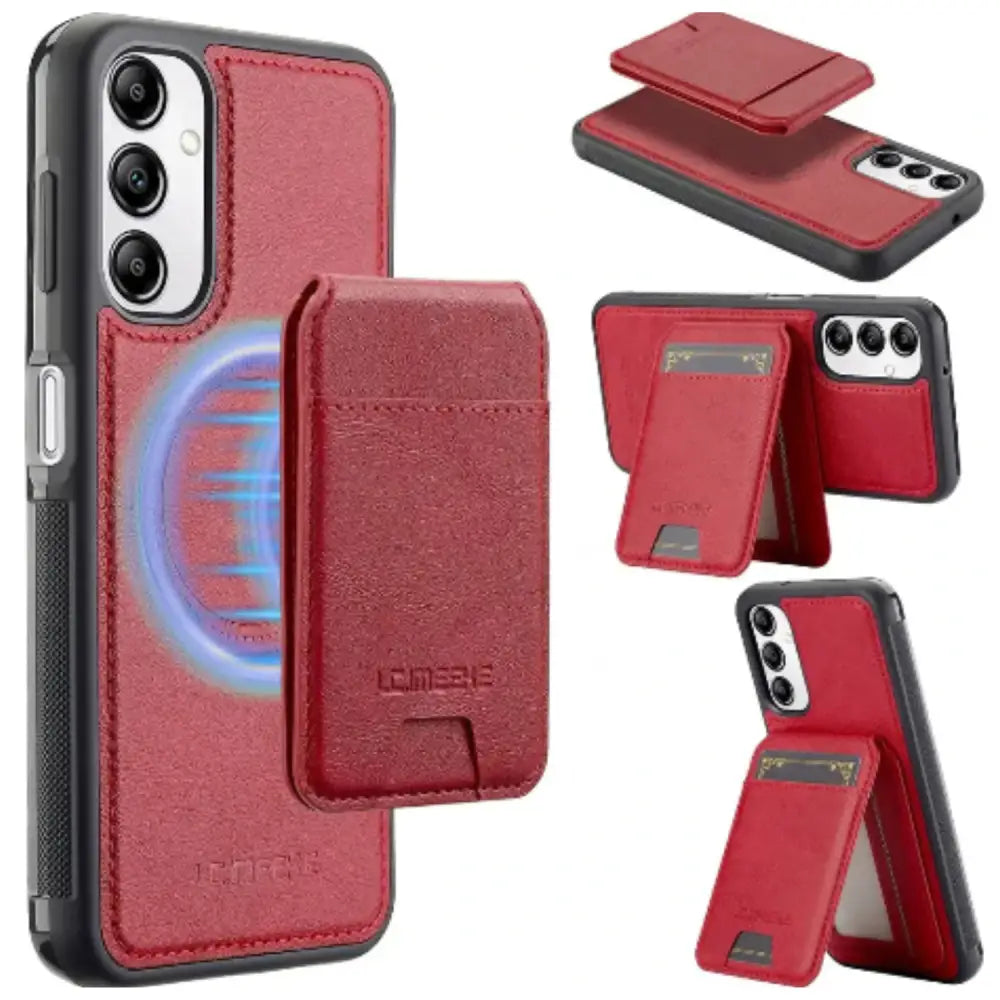 2-in-1 Leather Case for Samsung Series (Red)
