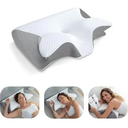 2-in-1 Memory Foam Cervical Neck Pillow (different colours available)