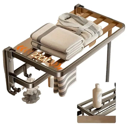 2-Layer Foldable RV Wall-Mount Towel Rack (different sizes available)