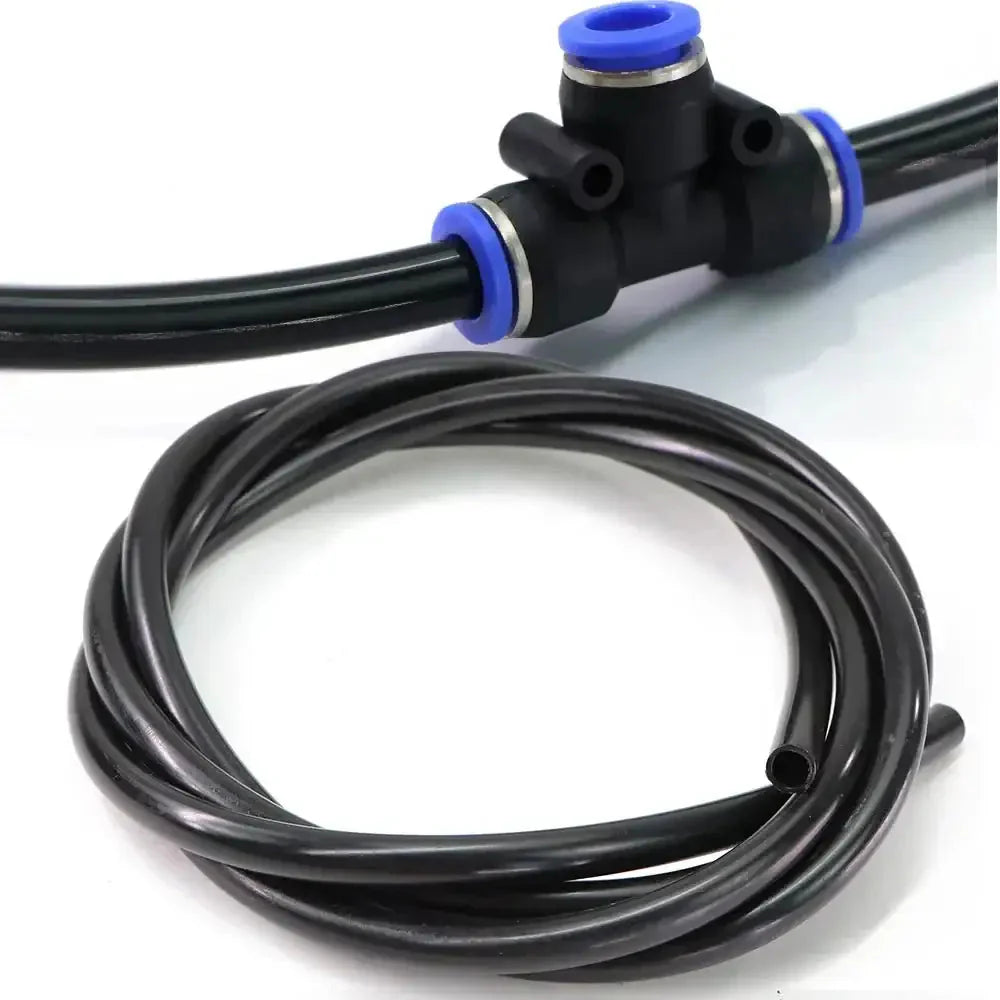 20–50m Black PE Garden Hose, OD 6/8/12mm for Irrigation & Lawn