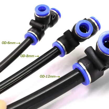 20–50m Black PE Garden Hose, OD 6/8/12mm for Irrigation & Lawn