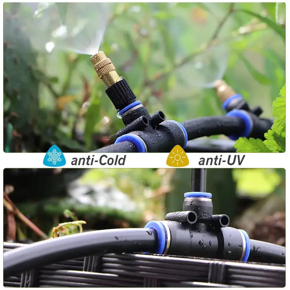 20–50m Black PE Garden Hose, OD 6/8/12mm for Irrigation & Lawn