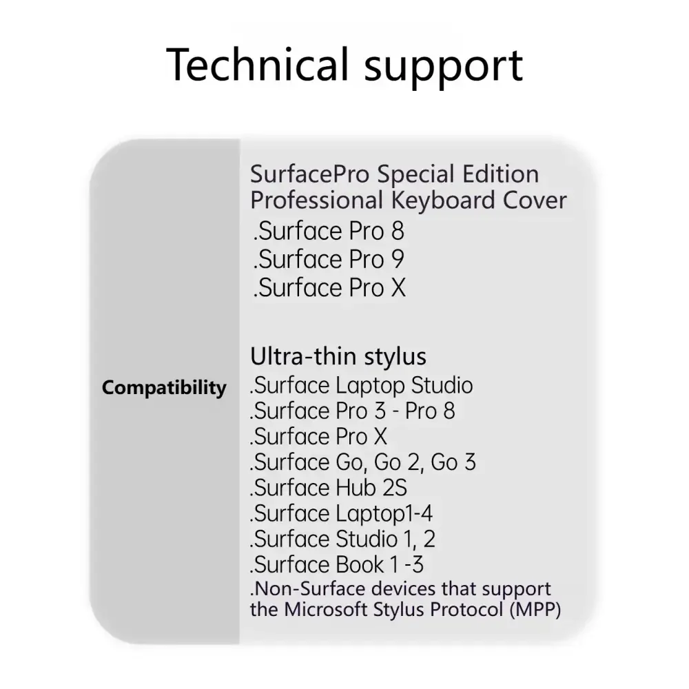 Colourways Bluetooth Magnetic Keyboard for Microsoft Surface Pro 8, 9, 10 & X with Pen Slot