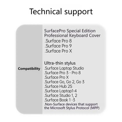 Colourways Bluetooth Magnetic Keyboard for Microsoft Surface Pro 8, 9, 10 & X with Pen Slot
