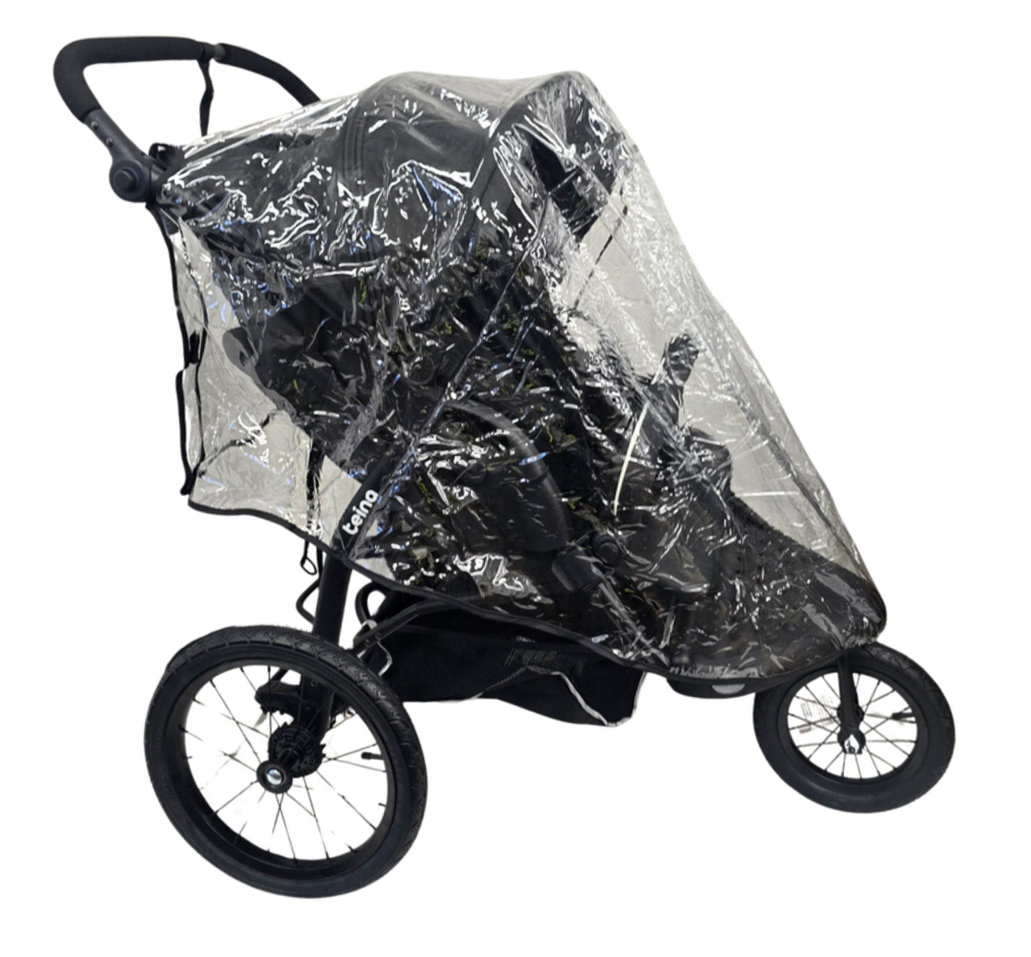 Teina 3-Wheel Twin Stroller - Black