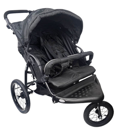 Teina 3-Wheel Twin Stroller - Black