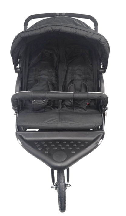 Teina 3-Wheel Twin Stroller - Black