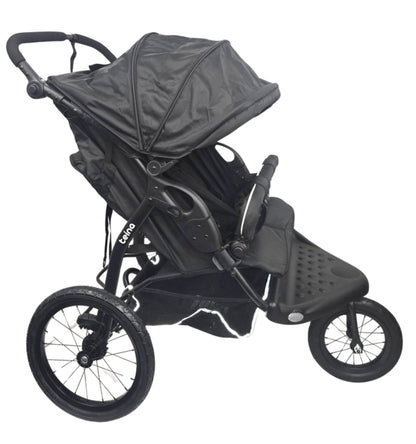 Teina 3-Wheel Twin Stroller - Black