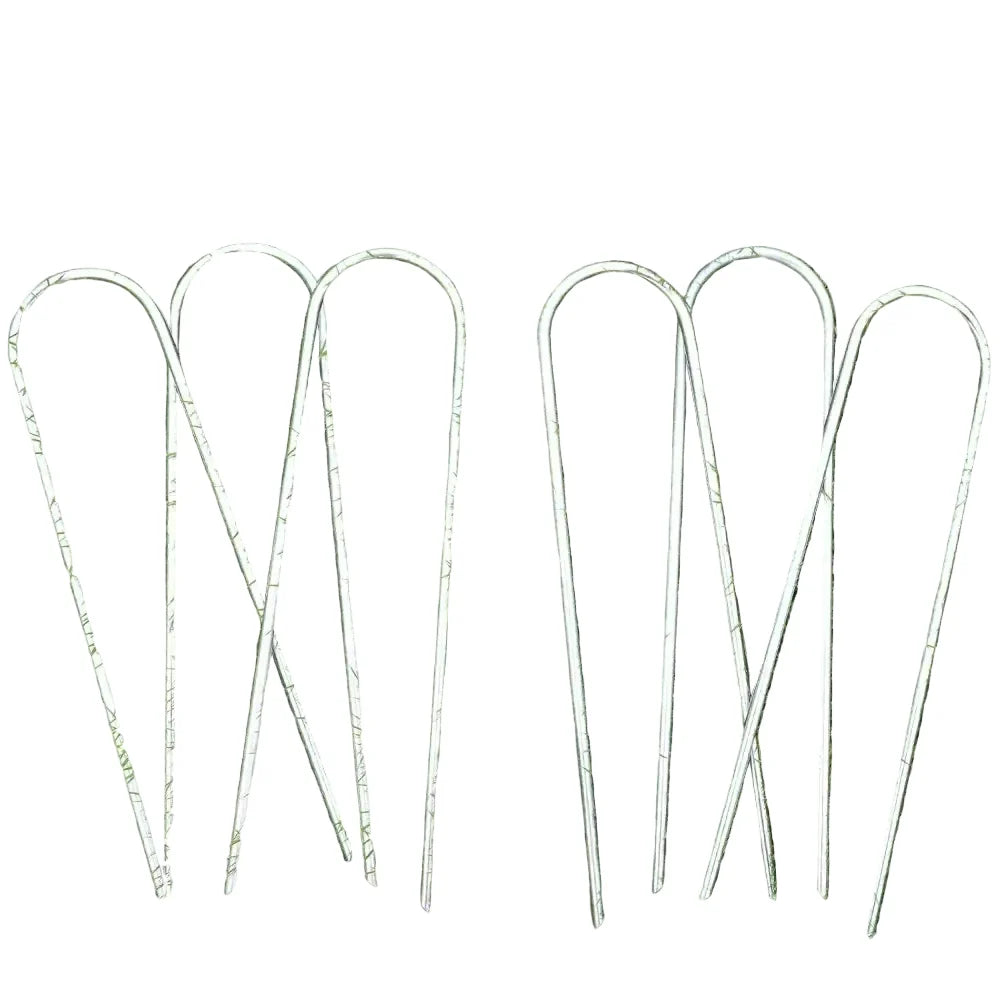 Heavy-Duty U-Shaped Galvanized Steel Trampoline Stakes