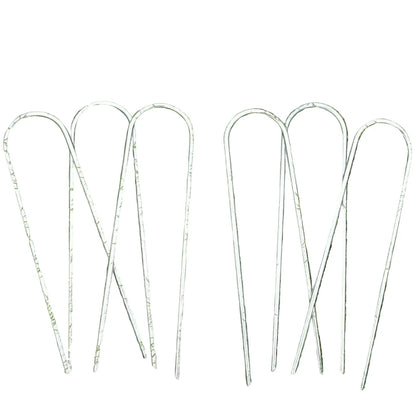 Heavy-Duty U-Shaped Galvanized Steel Trampoline Stakes