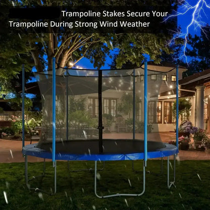 Heavy-Duty U-Shaped Galvanized Steel Trampoline Stakes