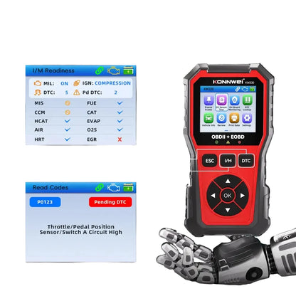 Car Diagnostic Scanner with Battery Test, Fault Code Reader & Real-Time Data Display