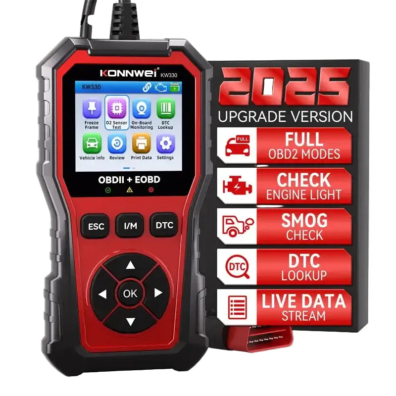 Car Diagnostic Scanner with Battery Test, Fault Code Reader & Real-Time Data Display