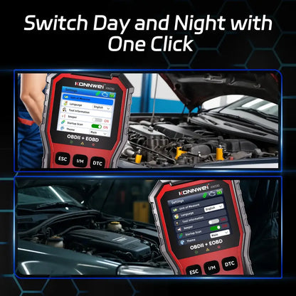 Car Diagnostic Scanner with Battery Test, Fault Code Reader & Real-Time Data Display
