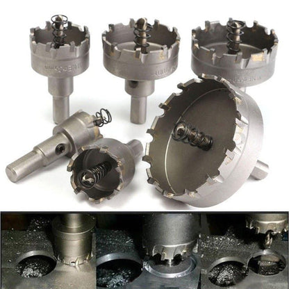 6Pcs Set HSS Hole Saw Cutter Carbide Drill Bits