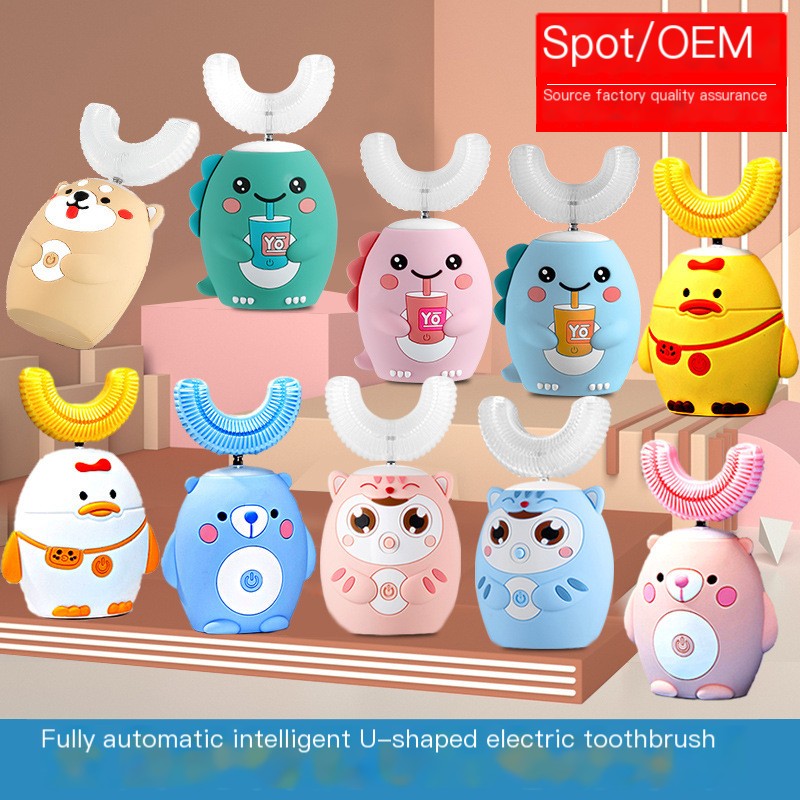 Children's U-Shaped Electric Toothbrush with Silicone Head
