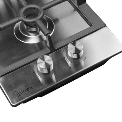 Midea 30cm 2 Burner Gas Hob Stainless Steel