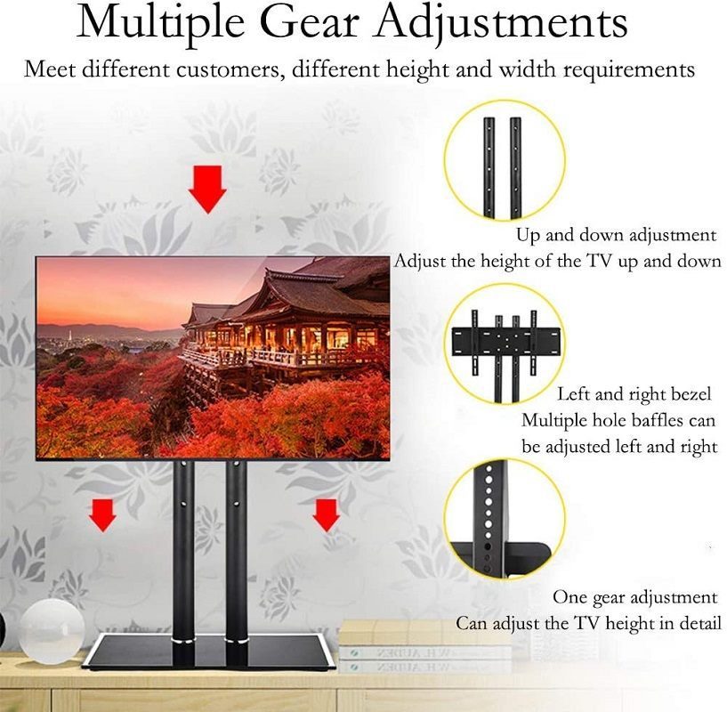 TV Stand Adjustable Universal LED LCD TV Stand 32-65"