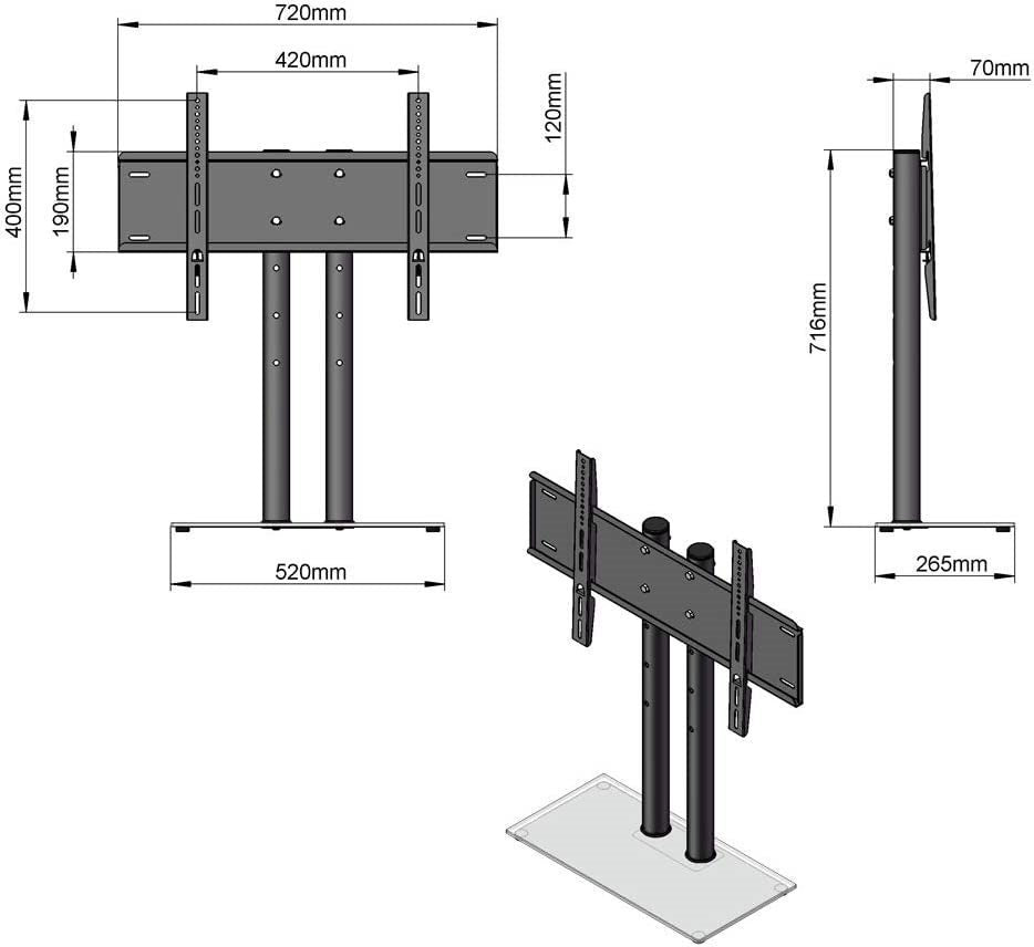 TV Stand Adjustable Universal LED LCD TV Stand 32-65"