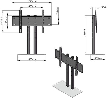 TV Stand Adjustable Universal LED LCD TV Stand 32-65"