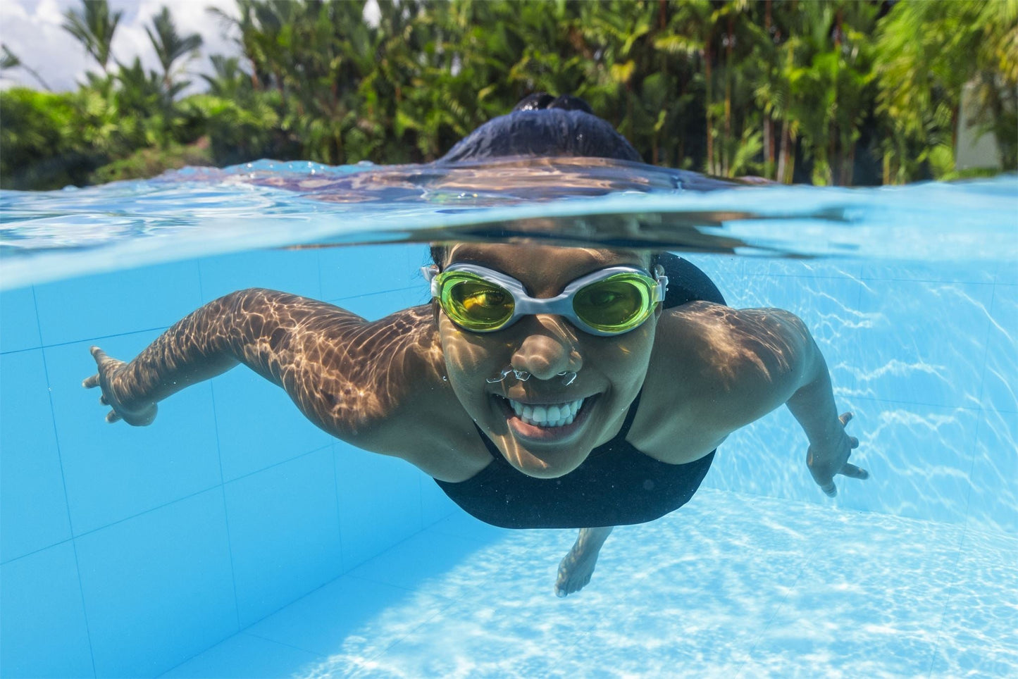 Adult Swimming Goggles Yellow