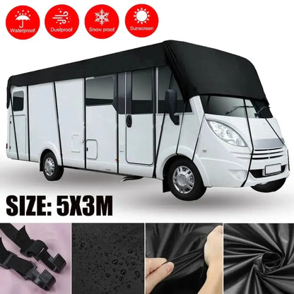 210D Black RV & Motorhome Roof Protective Cover