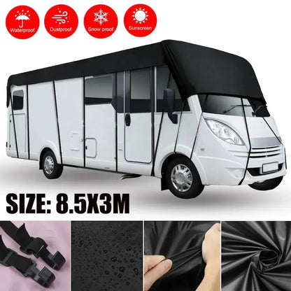210D Black RV & Motorhome Roof Protective Cover