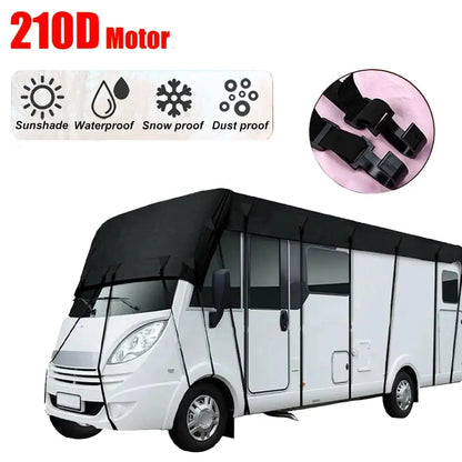 210D Black RV & Motorhome Roof Protective Cover