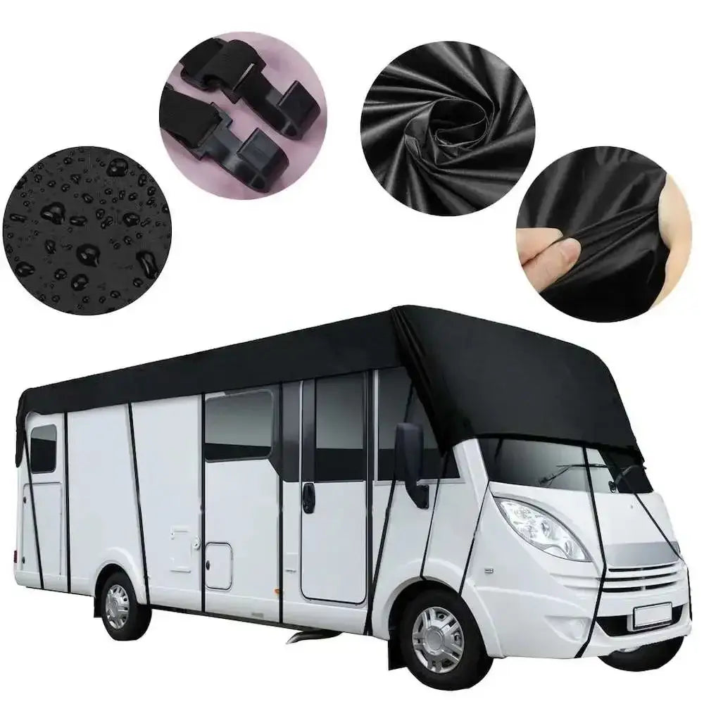 210D Black RV & Motorhome Roof Protective Cover