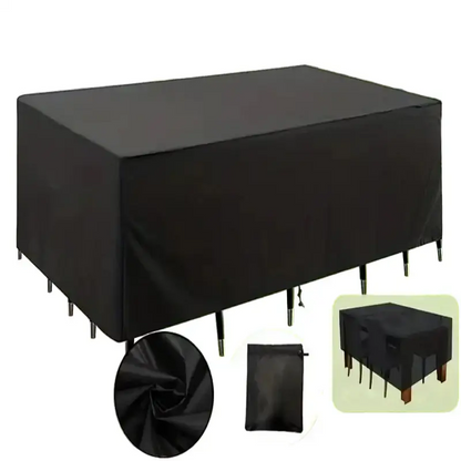 210D Oxford Waterproof Garden Table Cover – UV & Windproof (different sizes available)