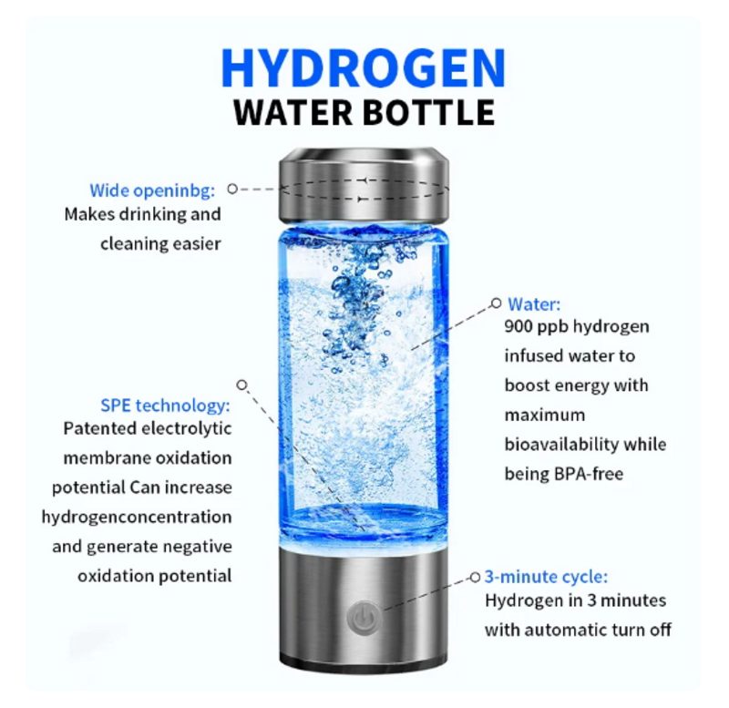 Hydrogen Water Generator Bottle - salelink.co.nz