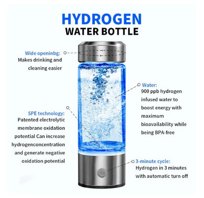 Hydrogen Water Generator Bottle - salelink.co.nz