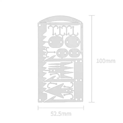 22-in-1 Stainless Steel Survival Tool Card