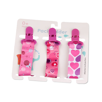Cartoon Pattern Baby Pacifier Teether - Pack of 3
