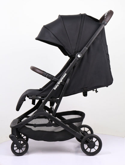 Travel Pram – AirGo Lightweight Stroller with Booster Seat (Black)