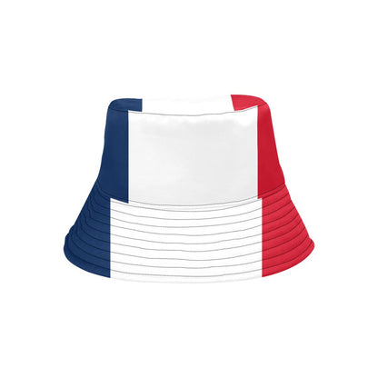 Stylish Men's Bucket Hat with France Flag Print – Trendy Chino Cotton Twill Design