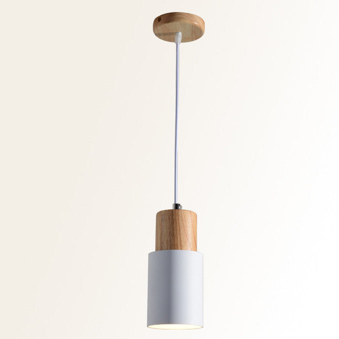 White Metal Lampshade Simple Pendant Hanging Light Lamp